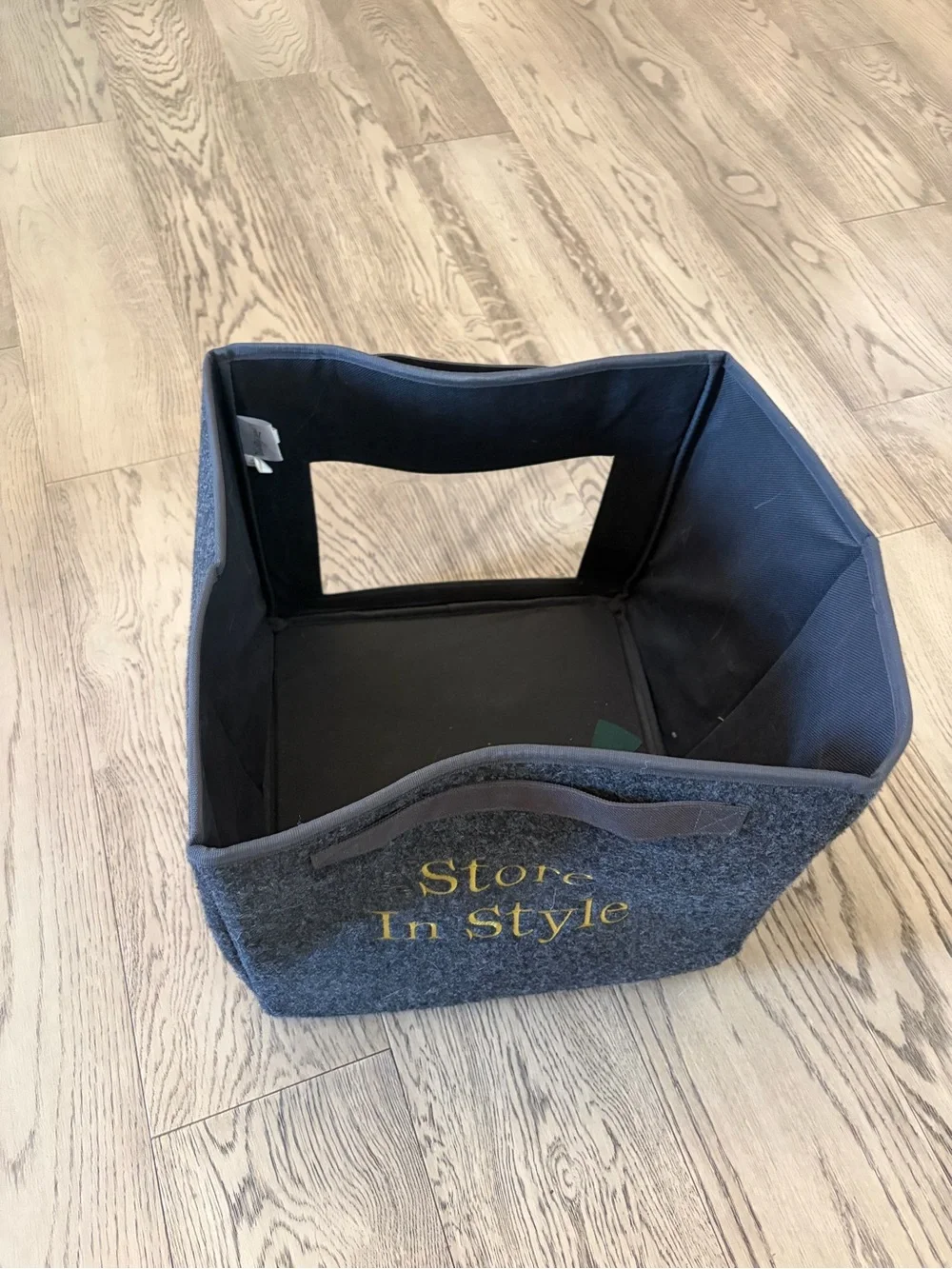 Thirty-One Gifts Store In Style Gray Felt Storage Bin - Home Organization